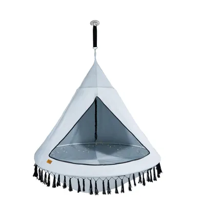 Produktbild von CCLIFE Nestschaukel mit Zelt Ø 120 cm Schaukel Indoor & Outdoor Hängehöhle Hängezelt für Kinder & Erwachsene Max.120kg