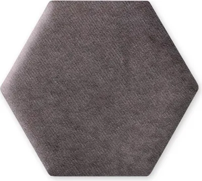 Produktbild von TAPHICEROS Hex Wandpaneel Polsterpaneel, 30x26 cm, ALOVA 88, Graphit, Wandkissen Hexagon Wandpolster Kopfteil für Bett Gepolstert Polsterplatte