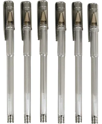 Produktbild von Gelschreiber, Strichstärke 0,8 mm, Silber, 6 Stk/ 1 Pck [HOB-25109]