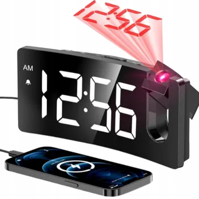 Produktbild von LED Projektionswecker Digital mit 180° Projektor