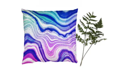 Produktbild von MuchoWow® Zierkissen Sofakissen Wohnzimmer Dekokissen 40x40 cm Neon - Achat - Geode - Edelstein - Foto Kissen - Schlafzimmer Dekoration