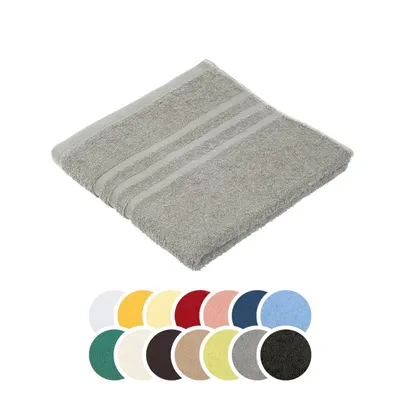 Produktbild von liebling Handtuch, 100% Baumwolle, mit Schlaufe, formstabil, weich, Serie Borkum, 50 x 100 cm, 60 Grad waschbar, trocknergeeignet, silber