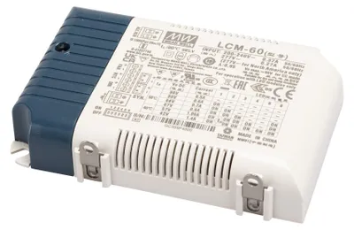 Produktbild von MEANWELL LCM-60, Installationsnetzteil, 60W 0,5A-1,4A