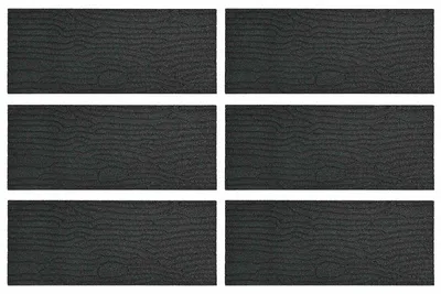 Produktbild von vidaXL Gehwegstein 6 pcs Schwarz 60,5 x 25 x 2 cm Gummi