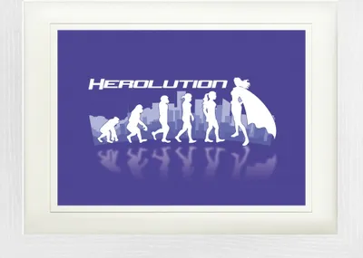 Produktbild von Superhelden Gerahmtes Bild Mit Edlem Passepartout | Wand-Bilder | Im Bilderrahmen - Herolution (30 x 40 cm)