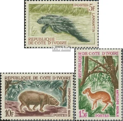 Produktbild von Briefmarken Elfenbeinküste 1964 Mi 272-274 (kompl.Ausg.) postfrisch Tiere