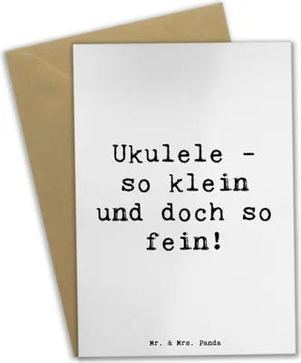 Produktbild von Mr. & Mrs. Panda Grußkarte Spruch Zauberhafte Ukulele - Weiß - Geschenk, osterkarten, Lieder, Hawaii, Spaß, Grußkarten, Musik, Musiker, Musikinstrument, Instrument