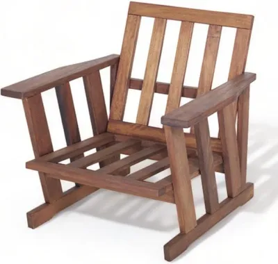 Immagine prodotto di Poltrona Sedia in legno naturale Sedia Relax Arredo esterno Giardino Balcone