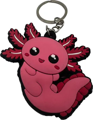 Produktbild von Schlüsselanhänger Mini Anhänger Geschenk Cartoon Schlüsselanhänger 6 cm Silikon Schlüsselanhänger für Handyhülle Charme Rucksack Geschenk Schlüsselanhänger Kawaii Kuties Axolotl pink