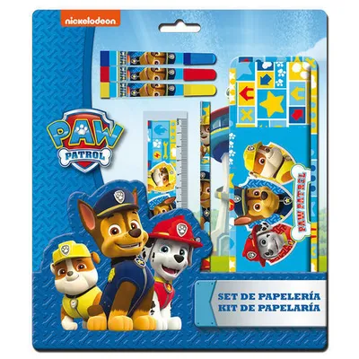 Produktbild von Paw Patrol 6 tlg. Schreibset Stifte Fasermaler Lineal Bleistift Schlamper