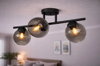 Zdjęcie produktu dla Euro-Lamp Lampa Sufitowa Sevi 3 czarna 3x60W PRODUCENT