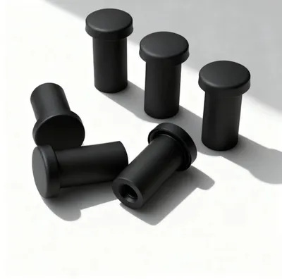 Produktbild von Unyqoos® Set aus sechs schwarzen Handtuchhaken für Bad und Küche mit Schrauben