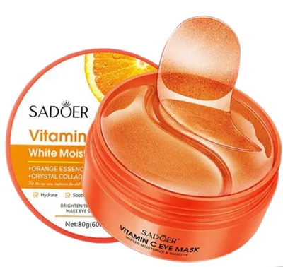 Image de Coussinets pour les yeux - Hydratation rafraîchissante - Vitamine C - Masque pour les yeux contre les poches - Masque pour les yeux pour les yeux secs - Avertissement de sécurité