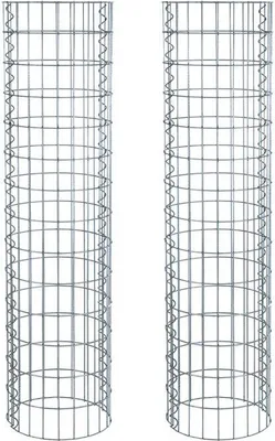 Produktbild von Gabione Gabionensäule rund Ø 35 cm 140 cm 2er Steingabionen Steinkorb Drahtkorb
