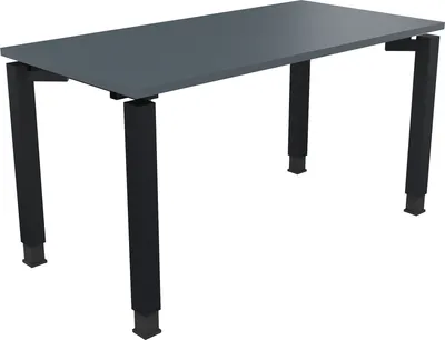 Produktbild von Schreibtisch Vierfuß Quadratrohr B1400xT700xH680-820 an/Lavagrau