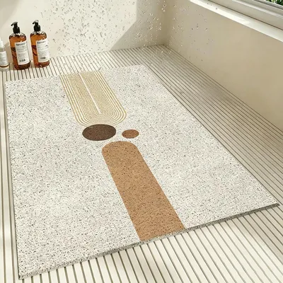 Produktbild von Duschmatte rutschfest 80x120 cm PVC mit Ablaufloch für Nassbereiche