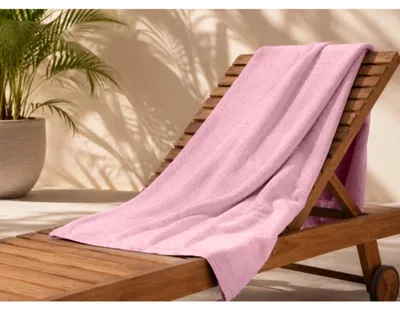 Zdjęcie produktu dla Ręcznik plażowy frotte - 100x150 cm - Różowy