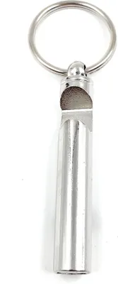 Produktbild von Onwomania Hundpfeife Trainingswerkzeug Pfeife Schlüsselanhänger aus Metall, Glücksbringer in Alu Geschenkbox, ideal zum Verschenken