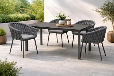 Produktbild von Destiny Sitzgruppe MOLINO mit Esstisch CREMONA 160x90x74 cm (4 Personen)