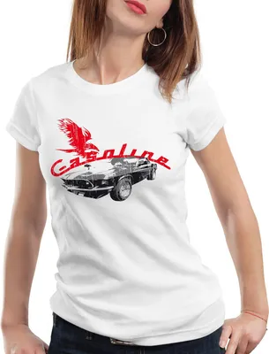 Produktbild von style3 Muscle Car T-Shirt Damen mustang, Farbe:Weiß, Größe:XL
