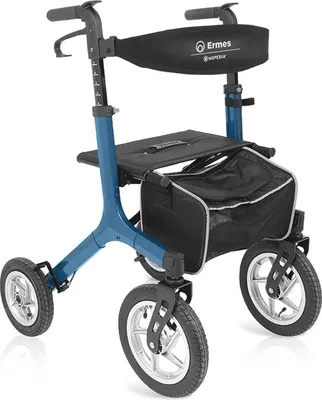 Productafbeelding van Moretti Opvouwbare rollator - 4 luchtbanden - Blauw