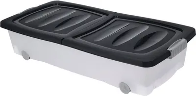 Produktbild von Aufbewahrungsbehälter auf Rollen, recycelter Kunststoff, 32 L