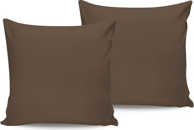 Produktbild von L'Essentiel Linge de Maison, Brown, Kissenbezug-Set (2 Stück) (FR), Braun, 100 % BAUMWOLLE RANFORCE, 60 x 60 cm