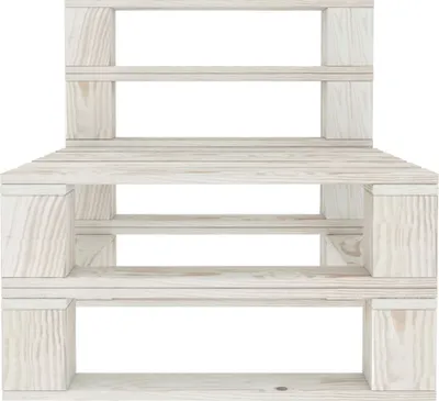 Produktbild von vidaXL Outdoor Centre Sofa Pallets Wood White
