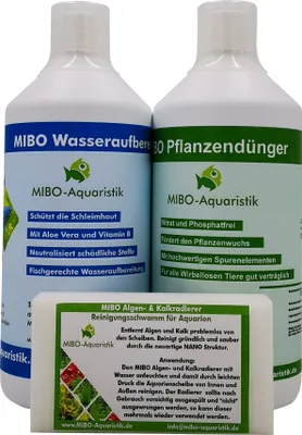 Produktbild von MIBO Aquarium Wasseraufbereiter & Pflanzendünger je 1000ml im Spar-Set