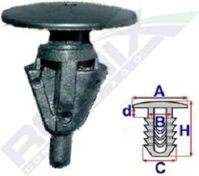 Immagine prodotto di ROMIX clip trim / modanatura di protezione B25675 per TOYOTA AVENSIS estate (T25) 10mm 23mm