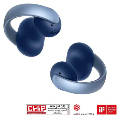 Produktbild von soundcore AeroClip | Open-Ear Clip-Earbuds mit adaptivem Komfort Gletscherblau