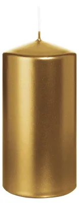 Produktbild von Wiedemann Stumpenkerze - Metallic Gold - 12 x 6 cm - 33 Stunden