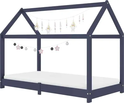 Obrázok produktu pre vidaXL Detská posteľ sivá masívna borovica 70 x 140 cm