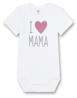 Produktbild von Sanetta 321850, Bodysuit, Uni, Abbildung, Weiß, Kurzärmel, 68 cm