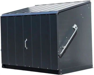 Produktbild von Trimetals Metall Gerätebox, Fahrradbox "Stowaway", Aufbewahrungsbox inkl. Boden anthrazit 136 x 87 x 112 cm (L x B x H)