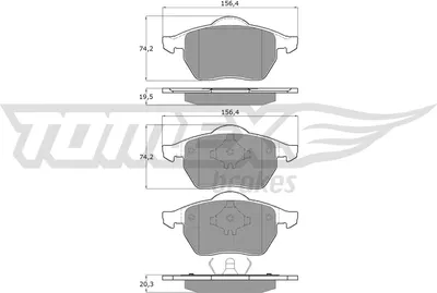 Produktbild von TOMEX brakes Bremsbeläge Satz Vorne Bremsklötze für VW GOLF III (1H1) TX 16-54