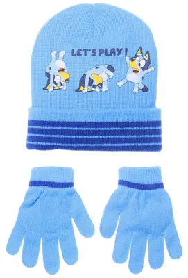 Produktbild von 2-tlg. Winter Set: Bluey Mütze & Handschuhe 54 cm