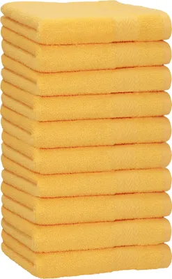 Produktbild von Betz 10 Stück Handtücher 50x100 cm PREMIUM 100% Baumwolle Farbe: honiggelb