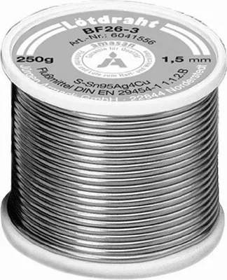 Produktbild von Lötdraht (bleifrei) Ø 0,75 mm, 250g, Flußmittelanteil 2,5%, Standard
