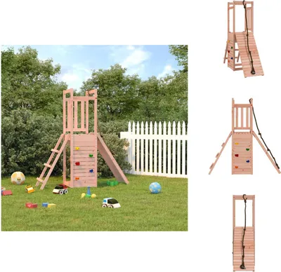 Image de vidaXL Tour de jeux en bois massif Douglas - Balançoires & Tours de jeux