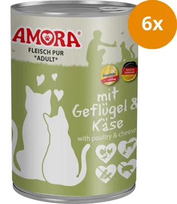 Immagine prodotto di Amora Cat Pure Meat con pollame e formaggio - 400g