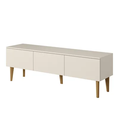 Produktbild von BERGEN Eiche skandinavisch RTV Schrank, TV Tisch, TV Kommode, 1503D, dreitüriger, BEIGE-Farbe, 150x48x37 cm, Kaschmir