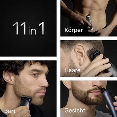 Produktbild von Braun AIO7540, Schwarz, Blau, 0,5 mm, 2,1 cm, Universal, Akku, 120 min