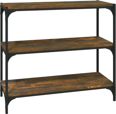 Zdjęcie produktu dla vidaXL Regał z wędzonego dębu 80x33x70,5 cm materiał drewnopochodny i stal