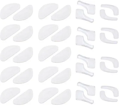 Obrázok produktu pre Silikónové podložky na okuliare – samolepiace – protišmykové – tvaru "D" – pohodlné – perfektne sedia