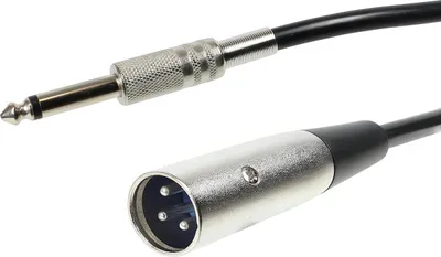 Produktbild von Transmedia Verbindungskabel; Cannonstecker - Klinkenstecker 6,3 mm mono, 5,0 m, A 125
