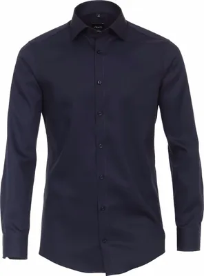 Produktbild von VENTI Herren Businesshemd 72er Langarm Kent Modern-Fit Marine 45