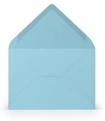 Produktbild von Briefumschläge C6, 80 g/m², nassklebend, himmelblau, 5 Stück