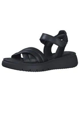 Produktbild von Tamaris Damen Sandaletten 20996-36, 20996-37, 20996-38, 20996-39, 20996-40, 20996-41, 20996-42, 20997-37, 20997-38, 20997-39, 20997-40, 20997-41, 20997-42 TAM-1-28704-42 BLACK LEATHER 39 [Schuhe Frau]