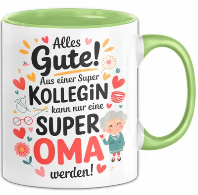 Produktbild von Oma Tasse Geschenkidee Beste Kollegin Oma Geschenk (Grün)
